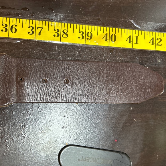 Unisex leather belt browns black 2” buckle 42” long - Picture 7 of 14